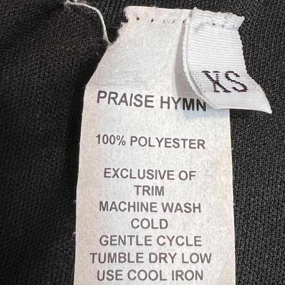 Vintage Y2K PRAISE HYMN Women's Formal Maxi Dress Short Sleeve Black Size XS - Picture 3 of 7